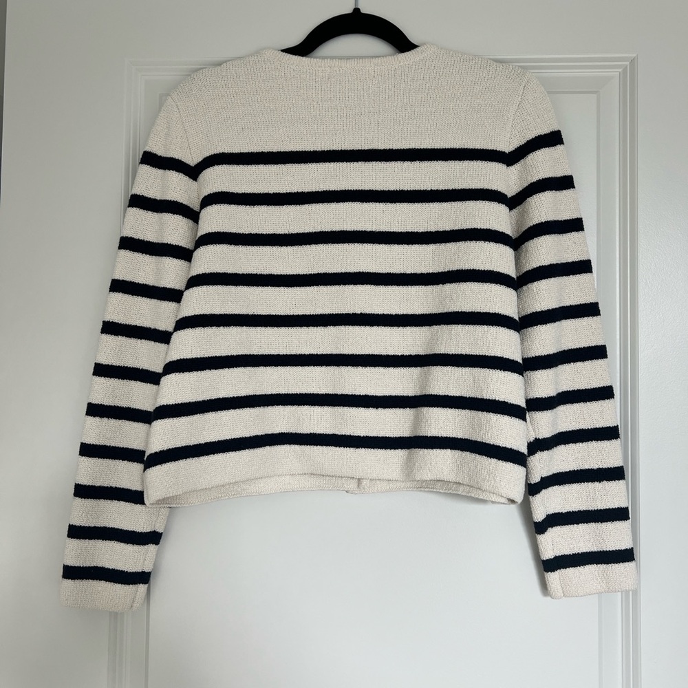 H&M Navy and White Striped Cardigan - Picture 4 of 4
